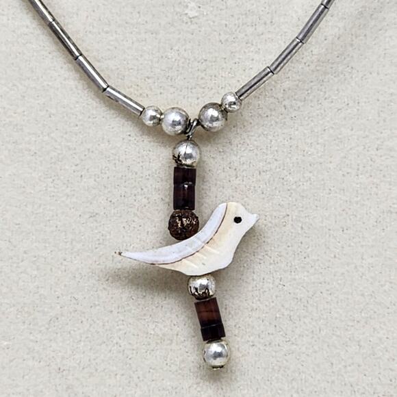 Sterling Silver Native American Necklace - Picture 2 of 5